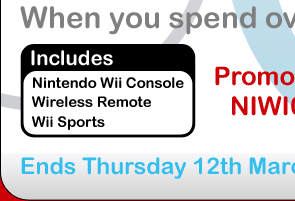 Free Nintendo Wii When You Spend Over £1000