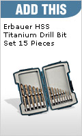 Add This Erbauer HSS Titanium Drill Bit Set 15 Pieces Only £11.51