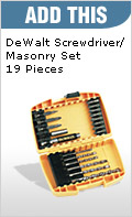 Add This DeWalt Screwdriver/ Masonry Set 19 Pieces Only £29.96