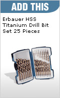 Add This Erbauer HSS Titanium Drill Bit Set 25 Pieces Only £22.99