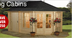Finnlife Riekko & Peili Log Cabins Now Only £1699.00 Was £1956.47*2 Save Over £250