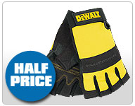 DeWalt Fingerless Gloves Now Only £6.84 Was £13.69** Half Price