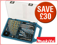 Makita Drill Bit & Hole Saw Set Now £19.99 Was £28.58*² Save 30%