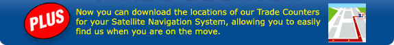 Download Trade Counter locations for your Sat Nav