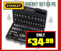 Stanley Socket Set 60 PC - Only &pound;34.99