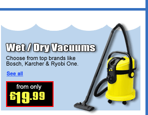 Wet and Dry Vacuums From Only GBP 19.99