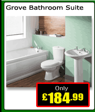 Grove White Bathroom Suite - Only &pound;184.99